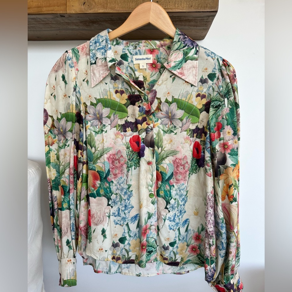 SAMANTHA PLEET FLOWER BLOUSE
